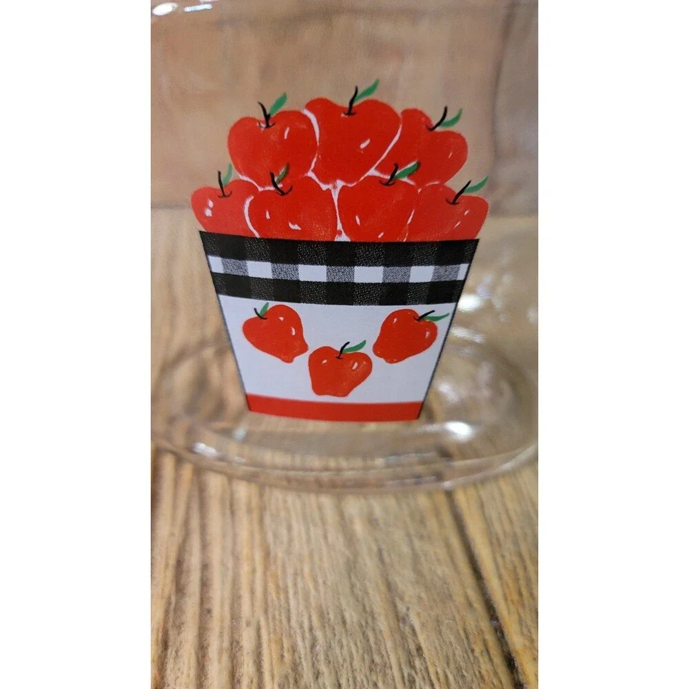 Canning Canister Oval Glass Jar Red Flip Top Wire Clasp Vintage 6.5 Inches Tall
